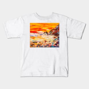 Sun Setting at Costa Brava Kids T-Shirt